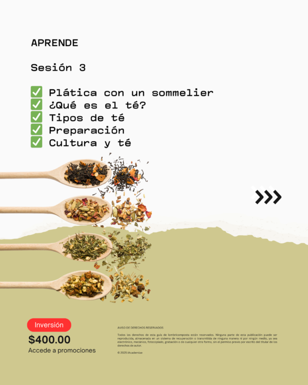 Aprende Tisanas Herbales, Florales y Frutales