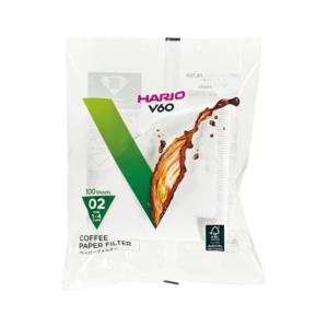 Filtros de papel Hario para cafetera V60 blancos 02 100 pzas.