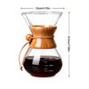 123 Cafetera de vidrio tipo Chemex — 600 ml