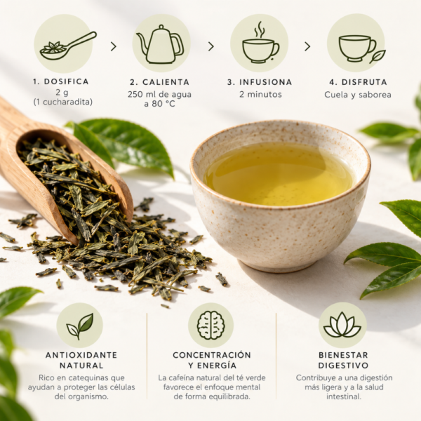 Té Verde Gunpowder — Sabor Intenso y Aromático